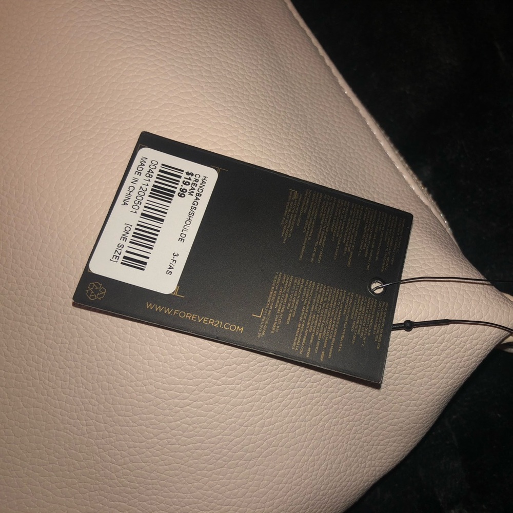 NWT Forever 21 Cream Shoulder Bag – Silver Hardware - Picture 6 of 6
